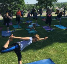 Yoga in the park